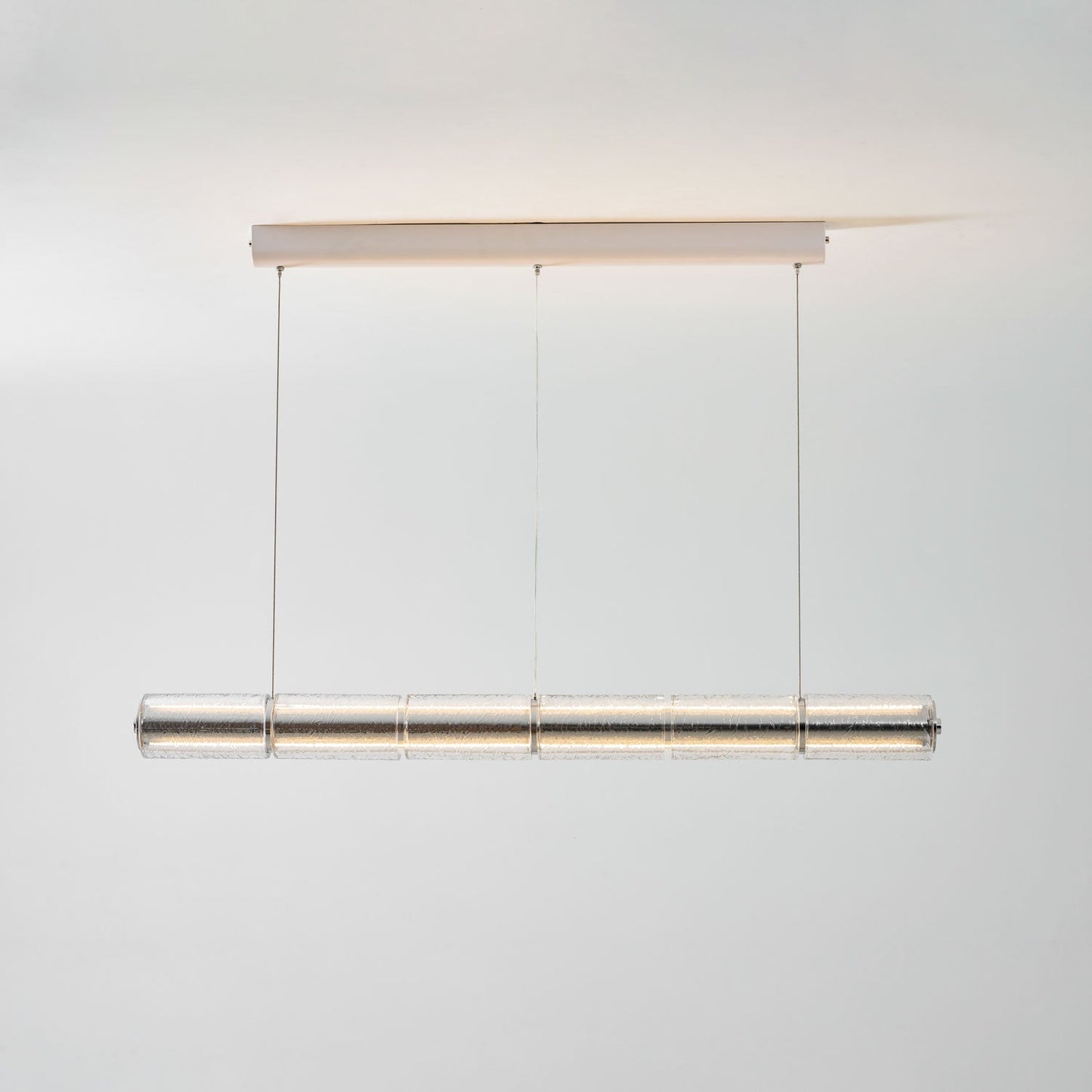 Mcdade Segmented Glass Chandelier - Elegant Design, Adjustable Height