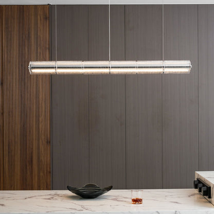 Mcdade Segmented Glass Chandelier - Elegant Design, Adjustable Height