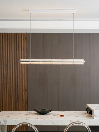 Mcdade Segmented Glass Chandelier - Elegant Design, Adjustable Height