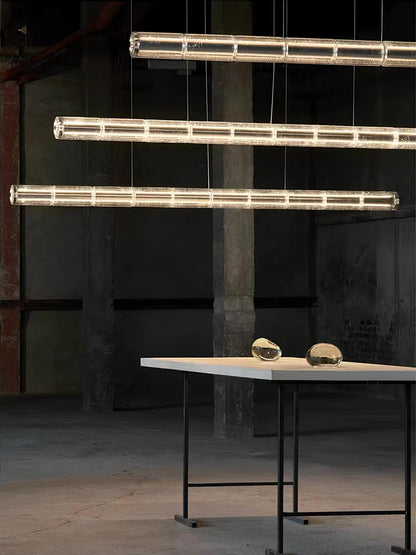 Mcdade Segmented Glass Chandelier - Elegant Design, Adjustable Height