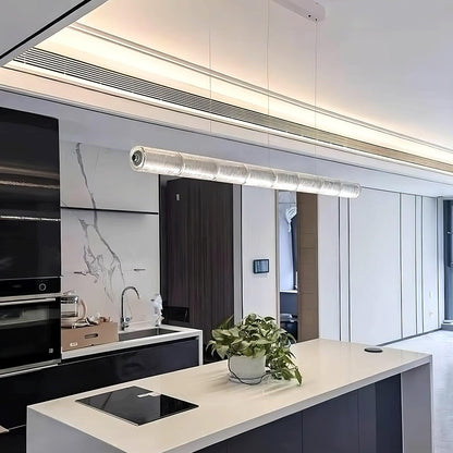 Mcdade Segmented Glass Chandelier - Elegant Design, Adjustable Height