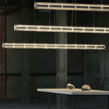 Mcdade Segmented Glass Chandelier - Elegant Design, Adjustable Height