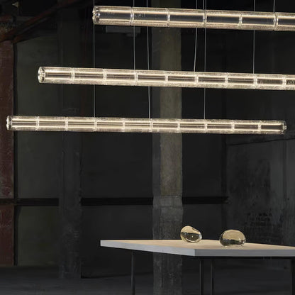 Mcdade Segmented Glass Chandelier - Elegant Design, Adjustable Height