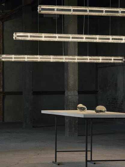 Mcdade Segmented Glass Chandelier - Elegant Design, Adjustable Height