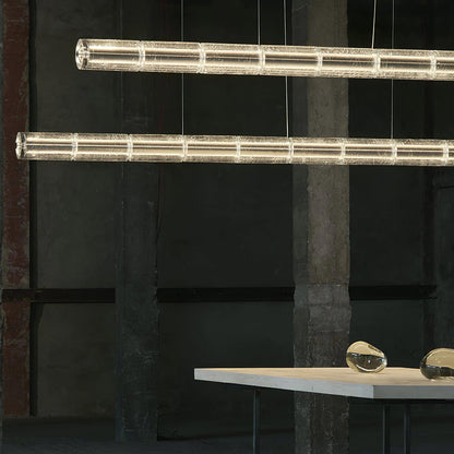Mcdade Segmented Glass Chandelier - Elegant Design, Adjustable Height