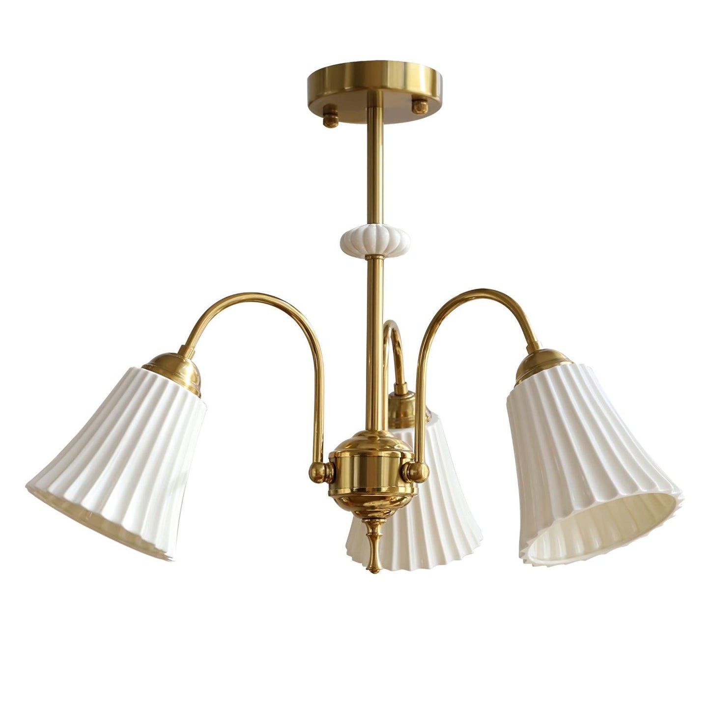 Medieval Ceramic Trumpet Chandelier - Elegant Design with Adjustable H