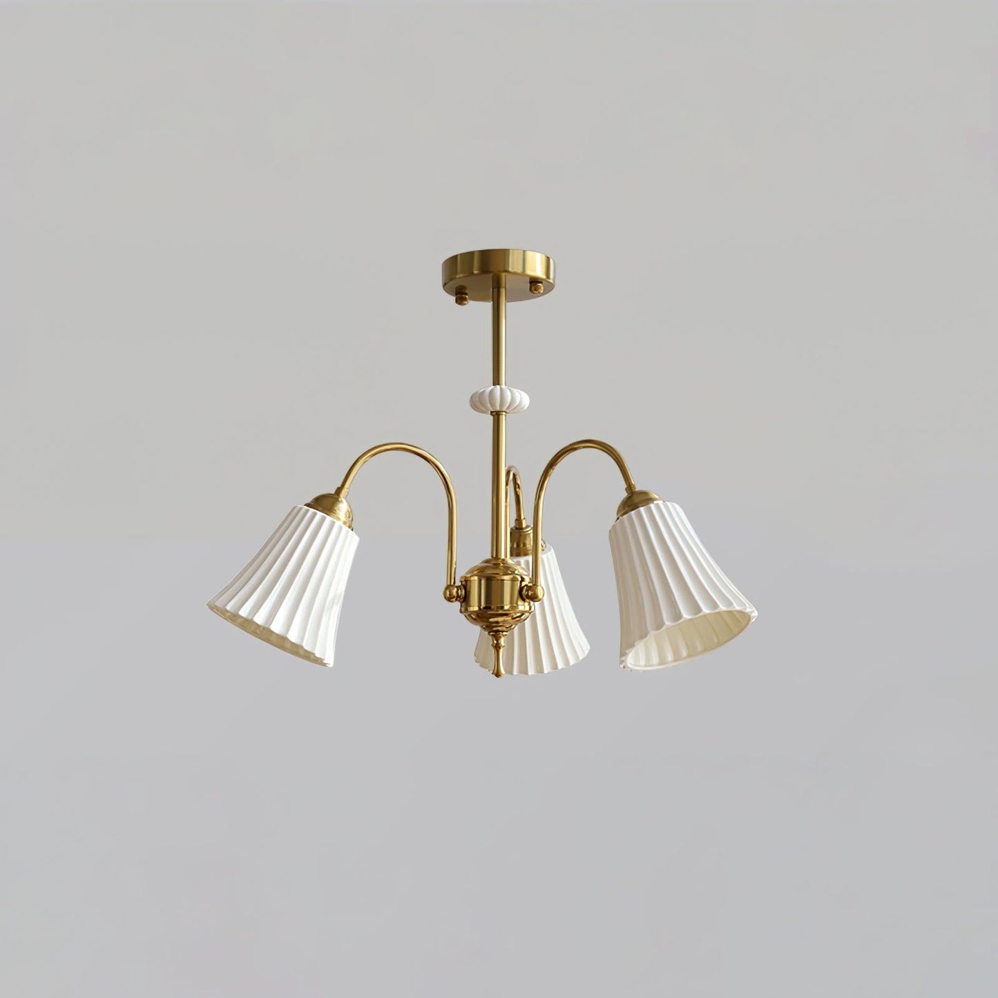 Medieval Ceramic Trumpet Chandelier - Elegant Design with Adjustable H