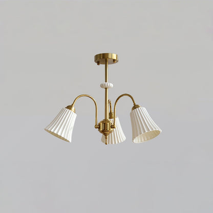 Medieval Ceramic Trumpet Chandelier - Elegant Design with Adjustable H