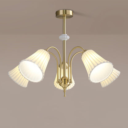Medieval Ceramic Trumpet Chandelier - Elegant Design with Adjustable H