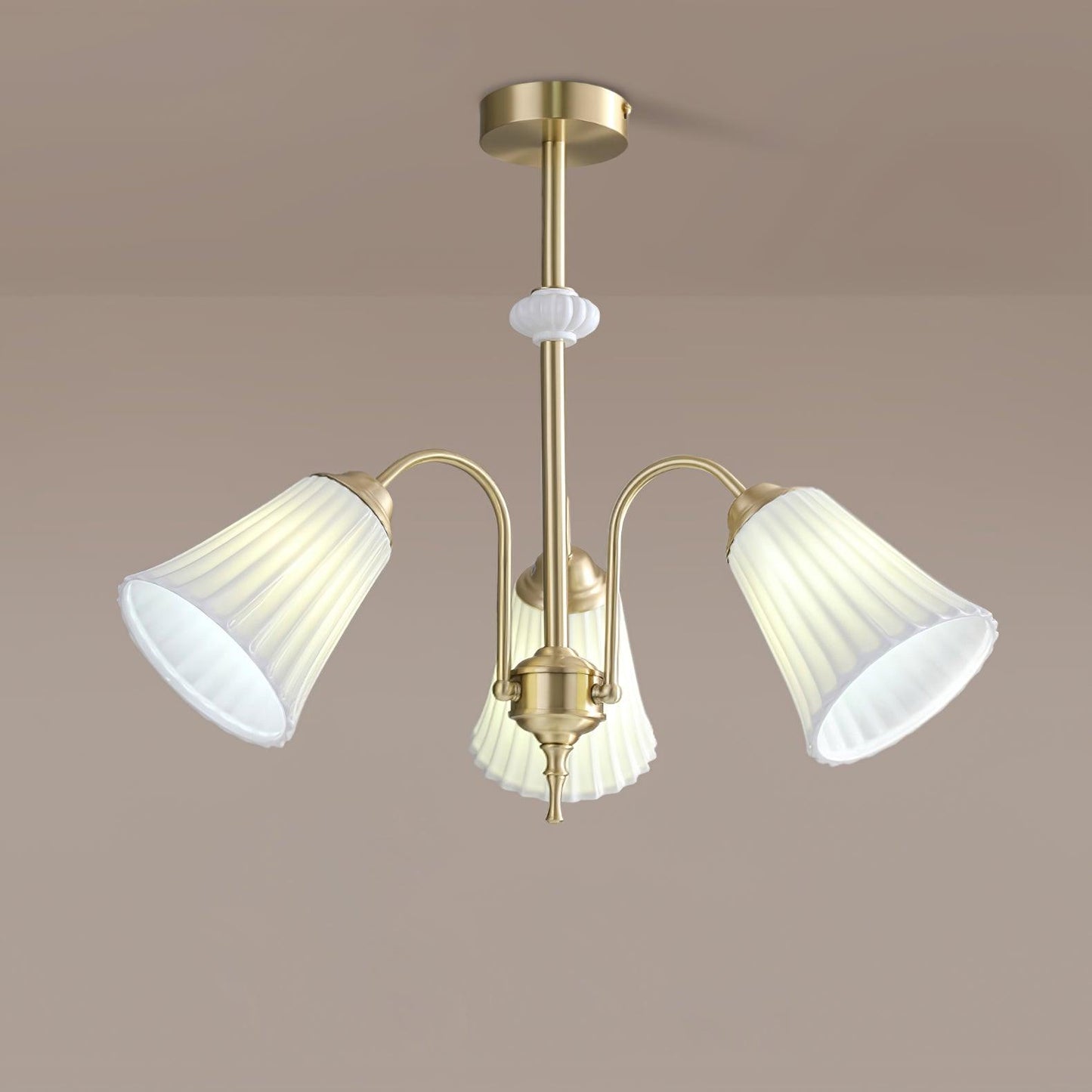 Medieval Ceramic Trumpet Chandelier - Elegant Design with Adjustable H