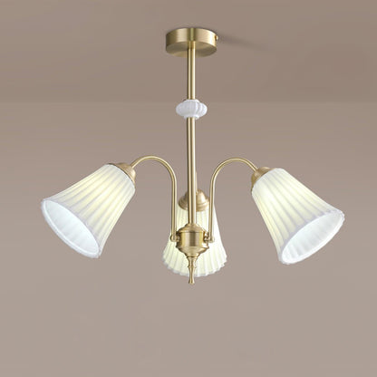 Medieval Ceramic Trumpet Chandelier - Elegant Design with Adjustable H
