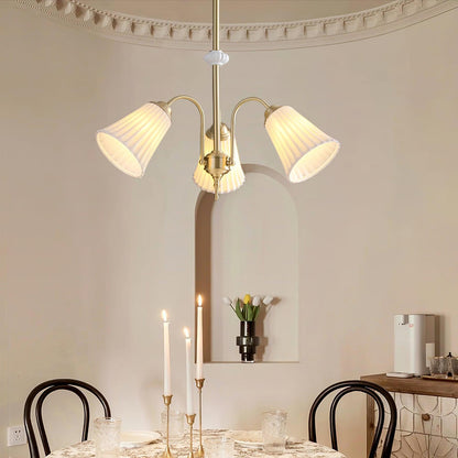 Medieval Ceramic Trumpet Chandelier - Elegant Design with Adjustable H