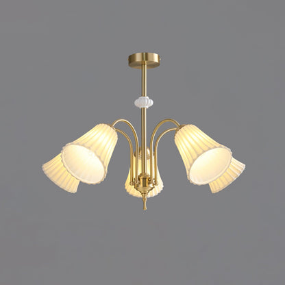 Medieval Ceramic Trumpet Chandelier - Elegant Design with Adjustable H