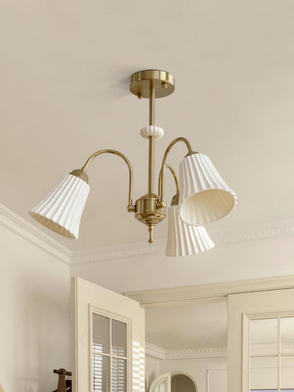 Medieval Ceramic Trumpet Chandelier - Elegant Design with Adjustable H