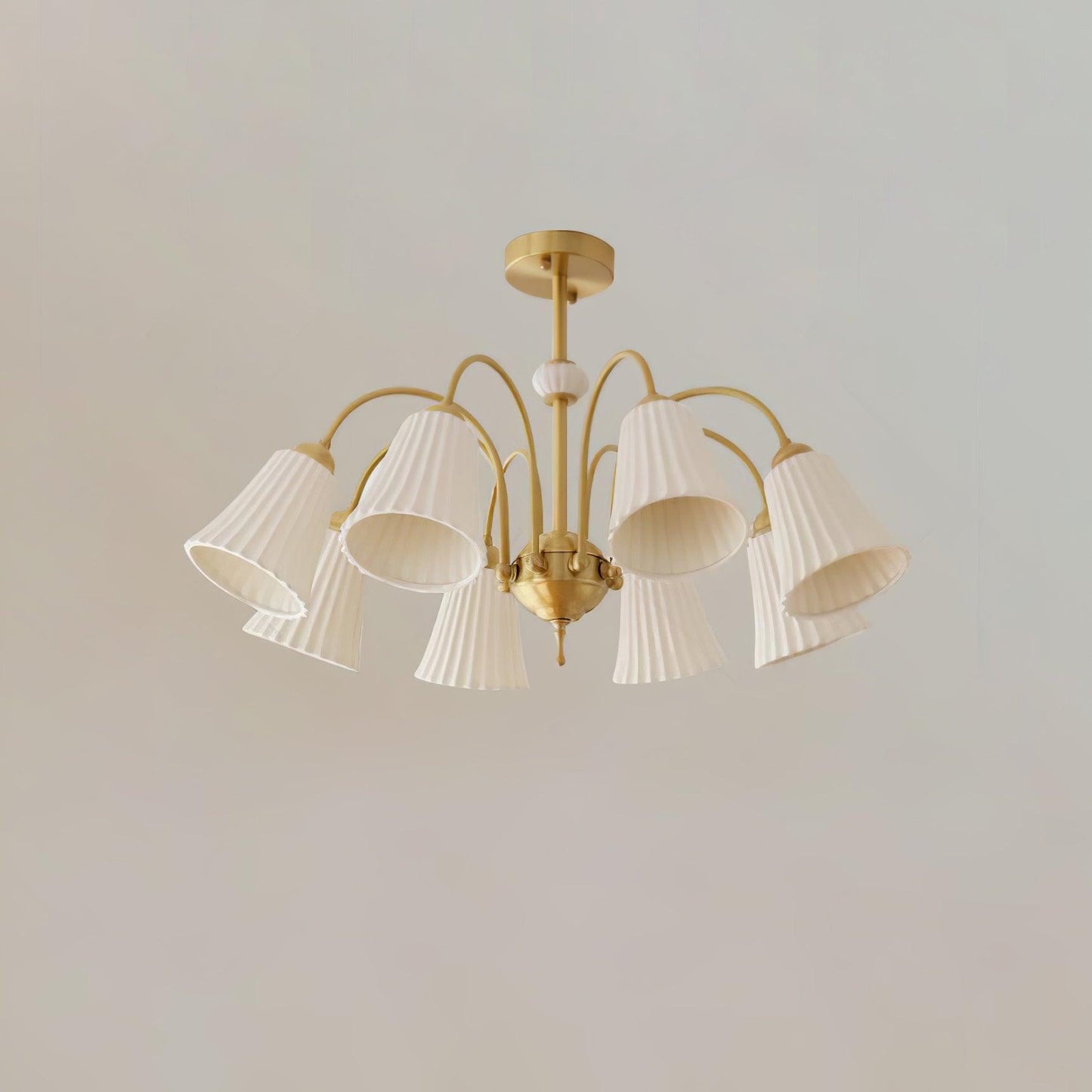 Medieval Ceramic Trumpet Chandelier - Elegant Design with Adjustable H