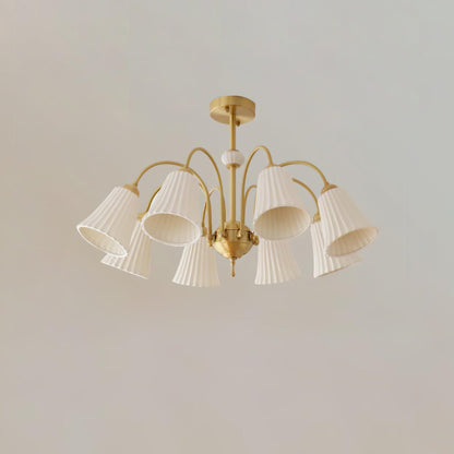 Medieval Ceramic Trumpet Chandelier - Elegant Design with Adjustable H
