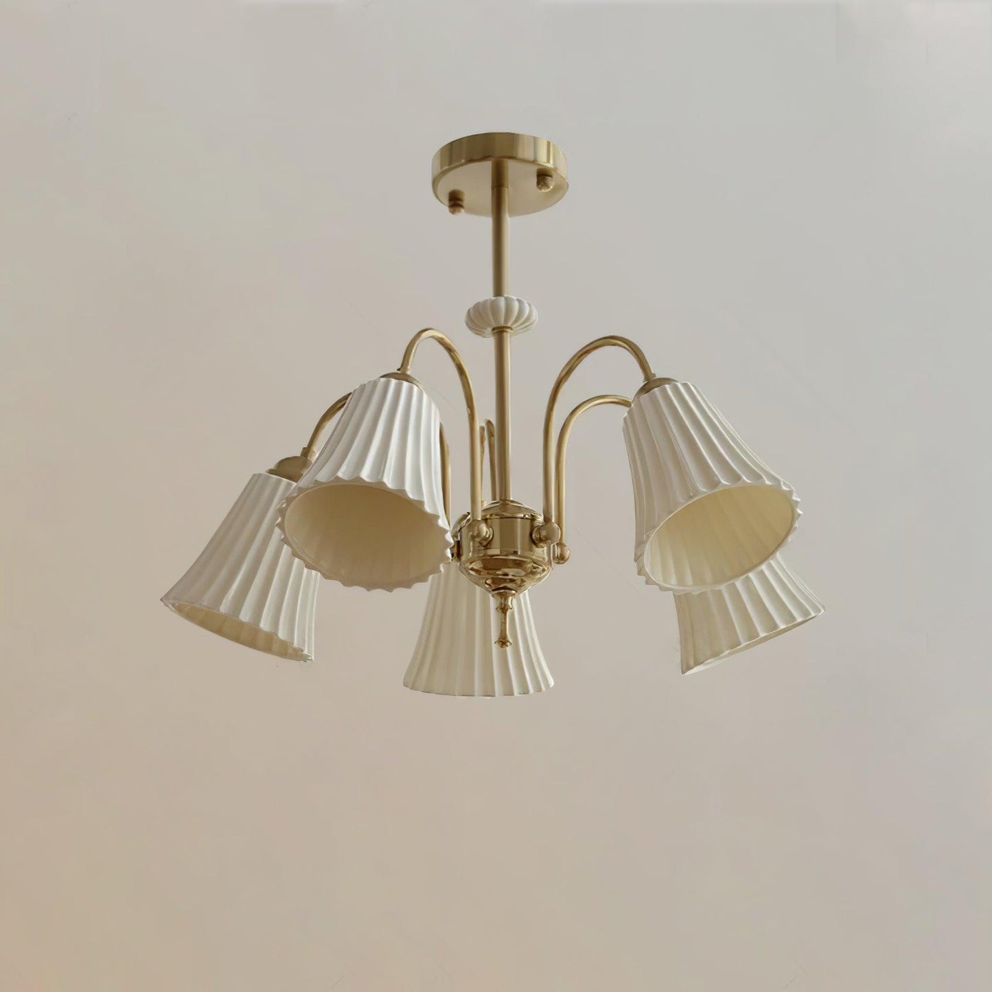 Medieval Ceramic Trumpet Chandelier - Elegant Design with Adjustable H