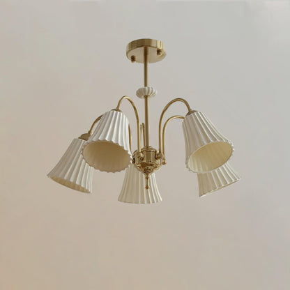 Medieval Ceramic Trumpet Chandelier - Elegant Design with Adjustable H
