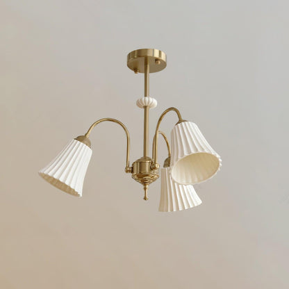 Medieval Ceramic Trumpet Chandelier - Elegant Design with Adjustable H