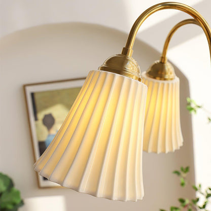 Medieval Ceramic Trumpet Chandelier - Elegant Design with Adjustable H
