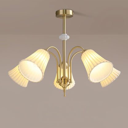 Medieval Ceramic Trumpet Chandelier - Elegant Design with Adjustable H