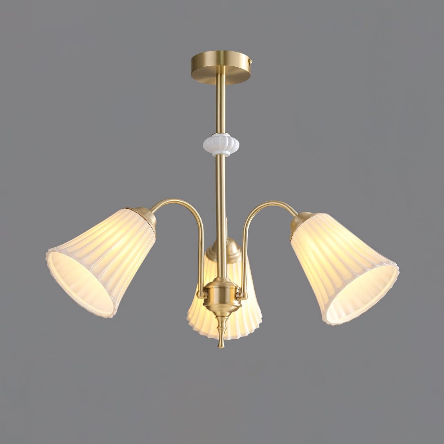 Medieval Ceramic Trumpet Chandelier - Elegant Design with Adjustable H