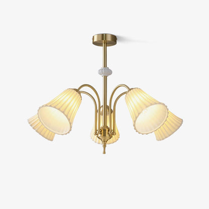 Medieval Ceramic Trumpet Chandelier - Elegant Design with Adjustable H