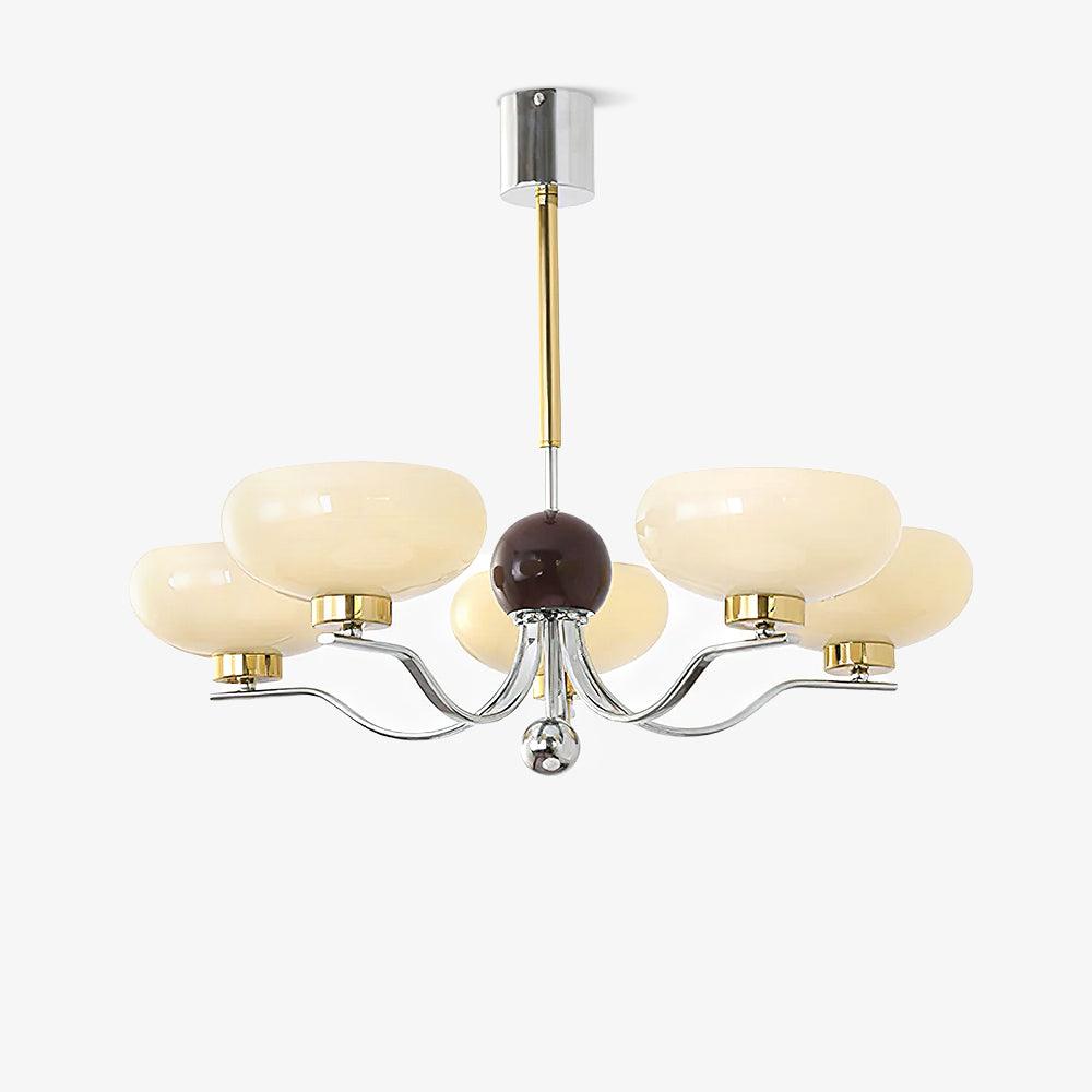 Gothic Glass Bowl Chandelier - Elegant Design with Adjustable Height