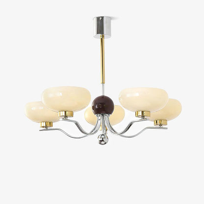 Gothic Glass Bowl Chandelier - Elegant Design with Adjustable Height