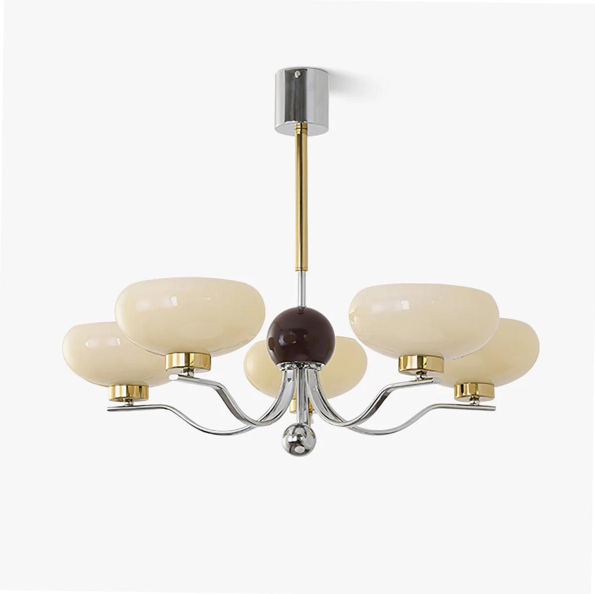 Gothic Glass Bowl Chandelier - Elegant Design with Adjustable Height
