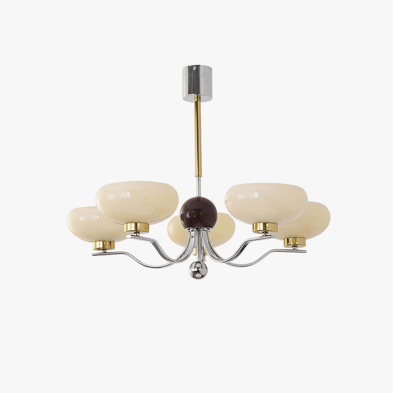 Gothic Glass Bowl Chandelier - Elegant Design with Adjustable Height