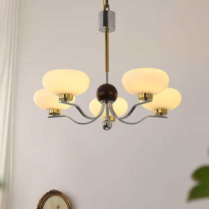 Gothic Glass Bowl Chandelier - Elegant Design with Adjustable Height