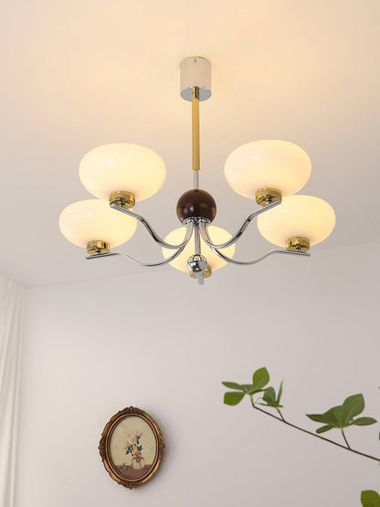 Gothic Glass Bowl Chandelier - Elegant Design with Adjustable Height