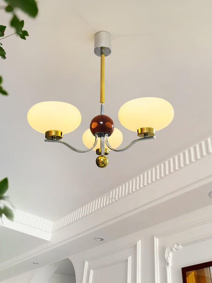 Gothic Glass Bowl Chandelier - Elegant Design with Adjustable Height
