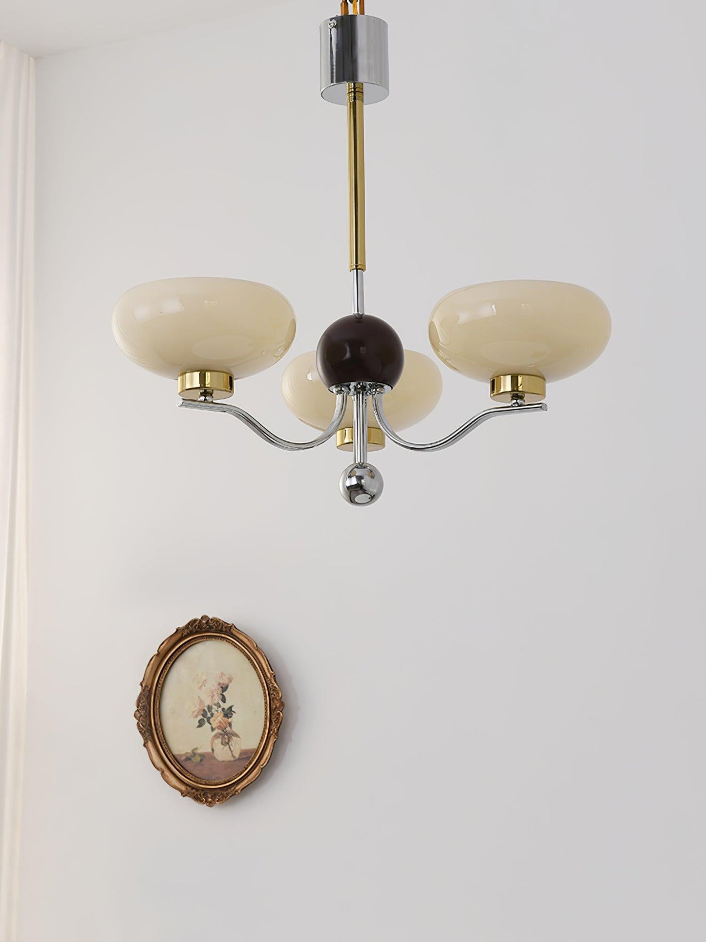 Gothic Glass Bowl Chandelier - Elegant Design with Adjustable Height