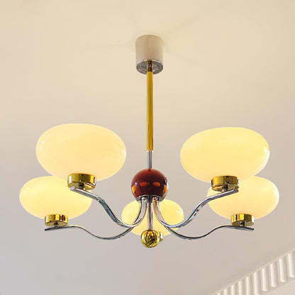 Gothic Glass Bowl Chandelier - Elegant Design with Adjustable Height