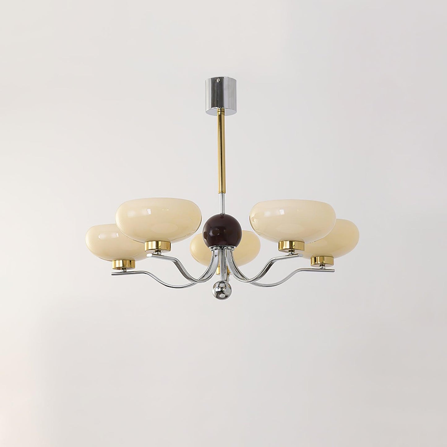 Gothic Glass Bowl Chandelier - Elegant Design with Adjustable Height