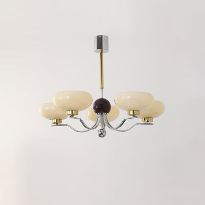 Gothic Glass Bowl Chandelier - Elegant Design with Adjustable Height