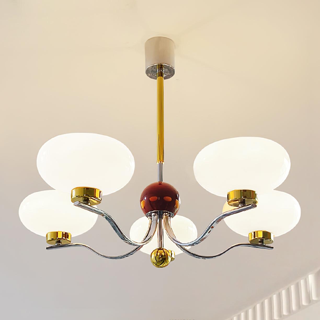 Gothic Glass Bowl Chandelier - Elegant Design with Adjustable Height