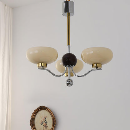 Gothic Glass Bowl Chandelier - Elegant Design with Adjustable Height
