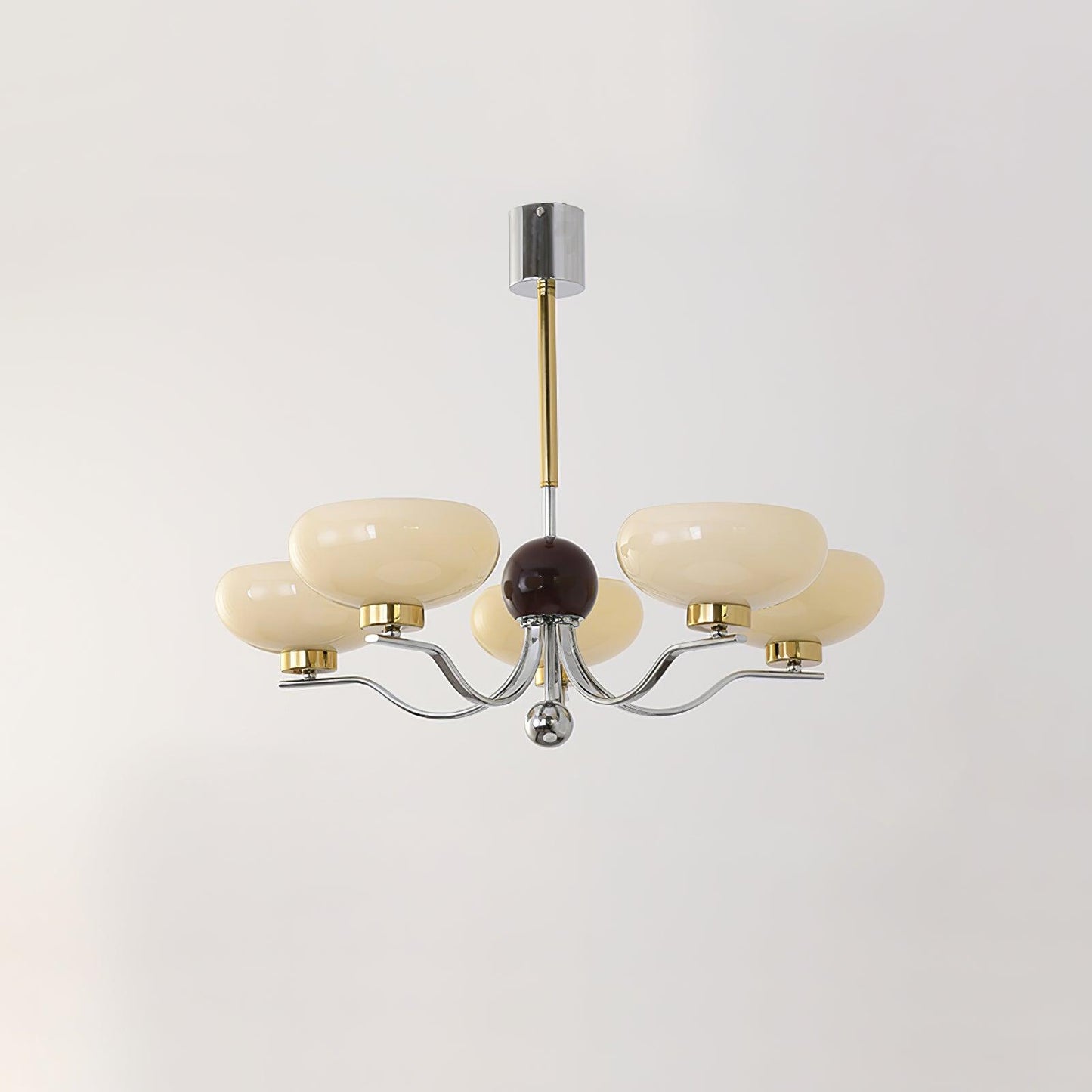Gothic Glass Bowl Chandelier - Elegant Design with Adjustable Height