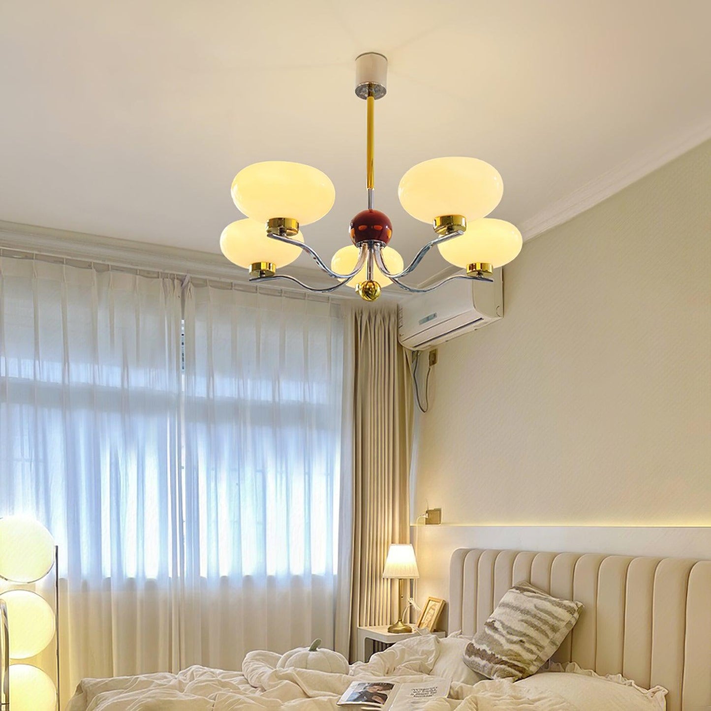Gothic Glass Bowl Chandelier - Elegant Design with Adjustable Height
