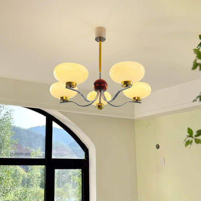 Gothic Glass Bowl Chandelier - Elegant Design with Adjustable Height