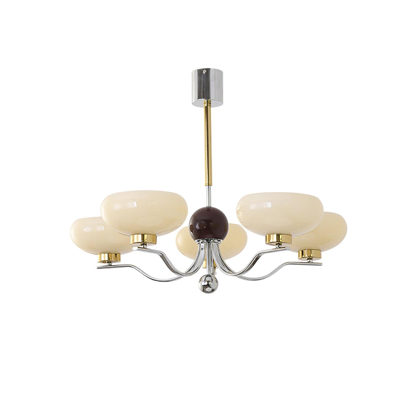 Gothic Glass Bowl Chandelier - Elegant Design with Adjustable Height