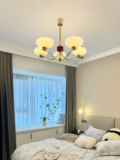 Gothic Glass Bowl Chandelier - Elegant Design with Adjustable Height