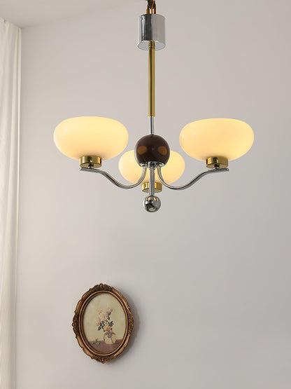 Gothic Glass Bowl Chandelier - Elegant Design with Adjustable Height