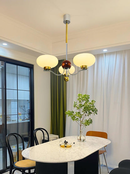 Gothic Glass Bowl Chandelier - Elegant Design with Adjustable Height