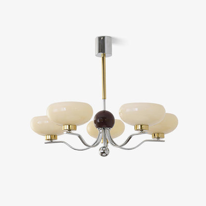 Gothic Glass Bowl Chandelier - Elegant Design with Adjustable Height