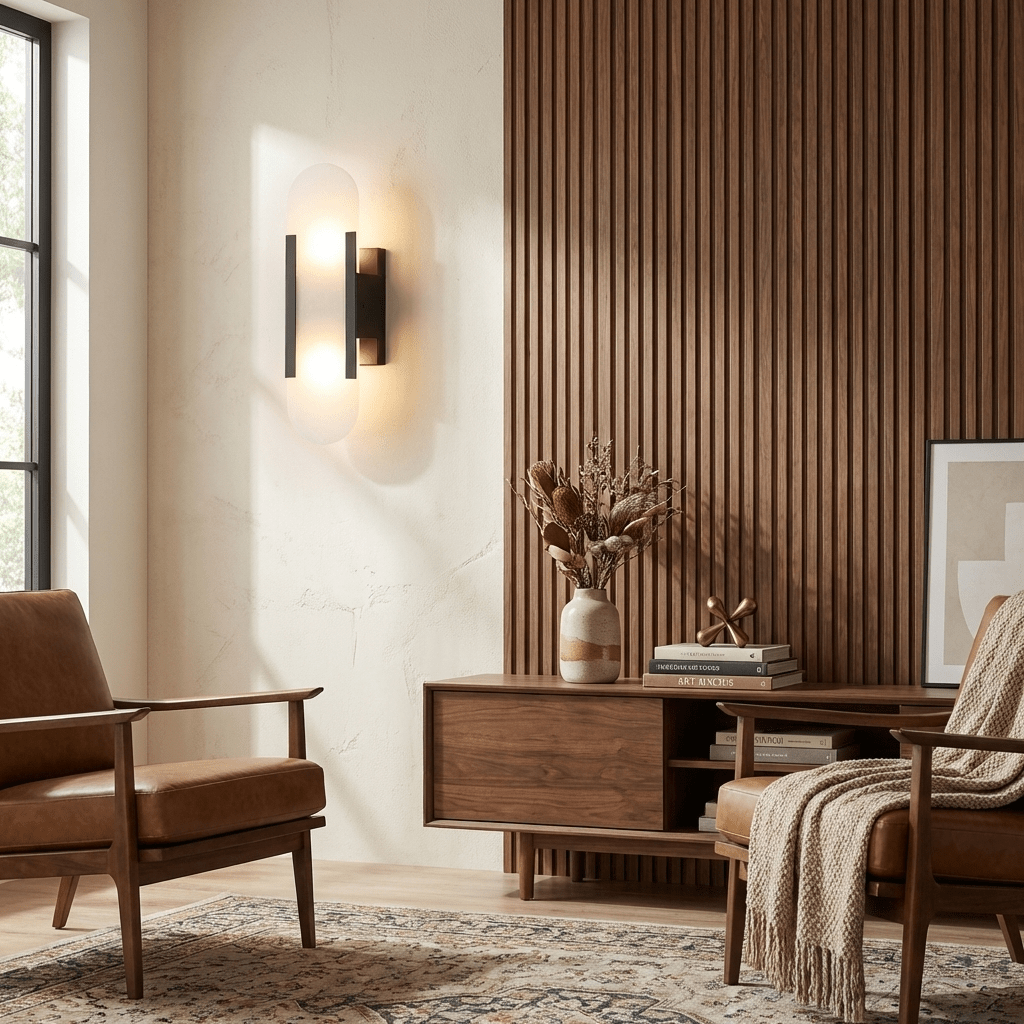 Oblong Alabaster Wall Sconce - Elegant Design, Soft Ambient Lighting
