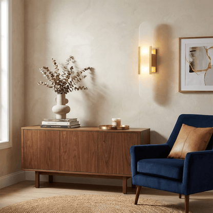 Oblong Alabaster Wall Sconce - Elegant Design, Soft Ambient Lighting